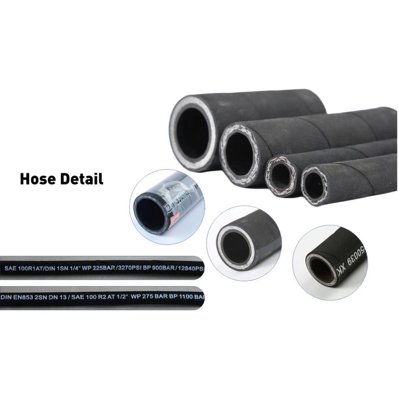SAE 100 R12 manguera hidráulica espiral de alta presión para aceites hidráulicos a base de petróleo