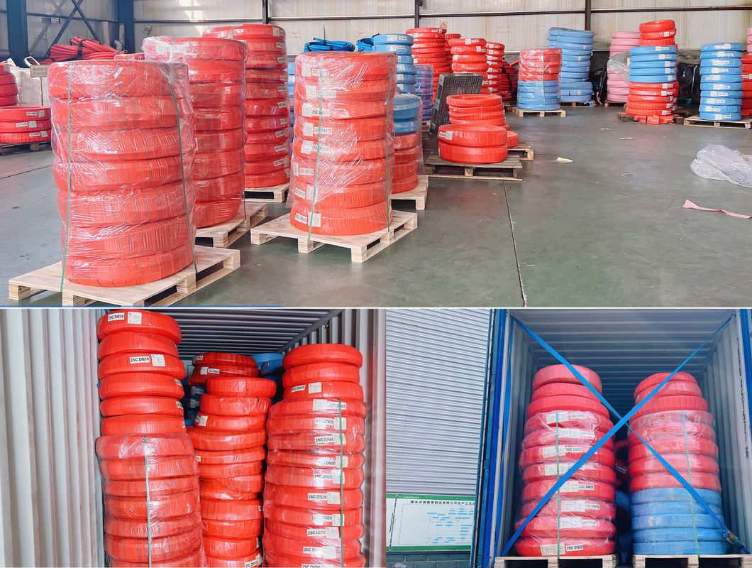 Flexible manguera de caucho de uso múltiple tubo de retorno de aceite R3 R6 manguera hidráulica trenzada de fibra