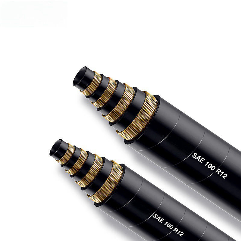 SAE 100 R12 manguera hidráulica espiral de alta presión para aceites hidráulicos a base de petróleo