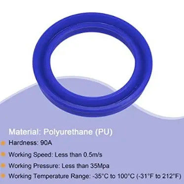 Seal de poliuretano hidráulico UHS/UN ID6-200mm tipo U Seal de pistón