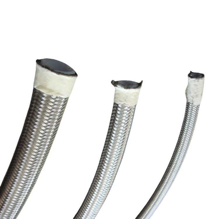 Acero inoxidable flexible trenzado tubo de manguera tubo de manguera de metal PTFE para la línea de manguera de aceite de combustible