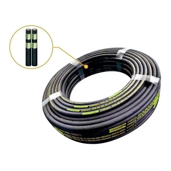 Máquina de encrucijado manguera hidráulica En853 1sn con capa externa de aceite negro y capa interior resistente al aceite